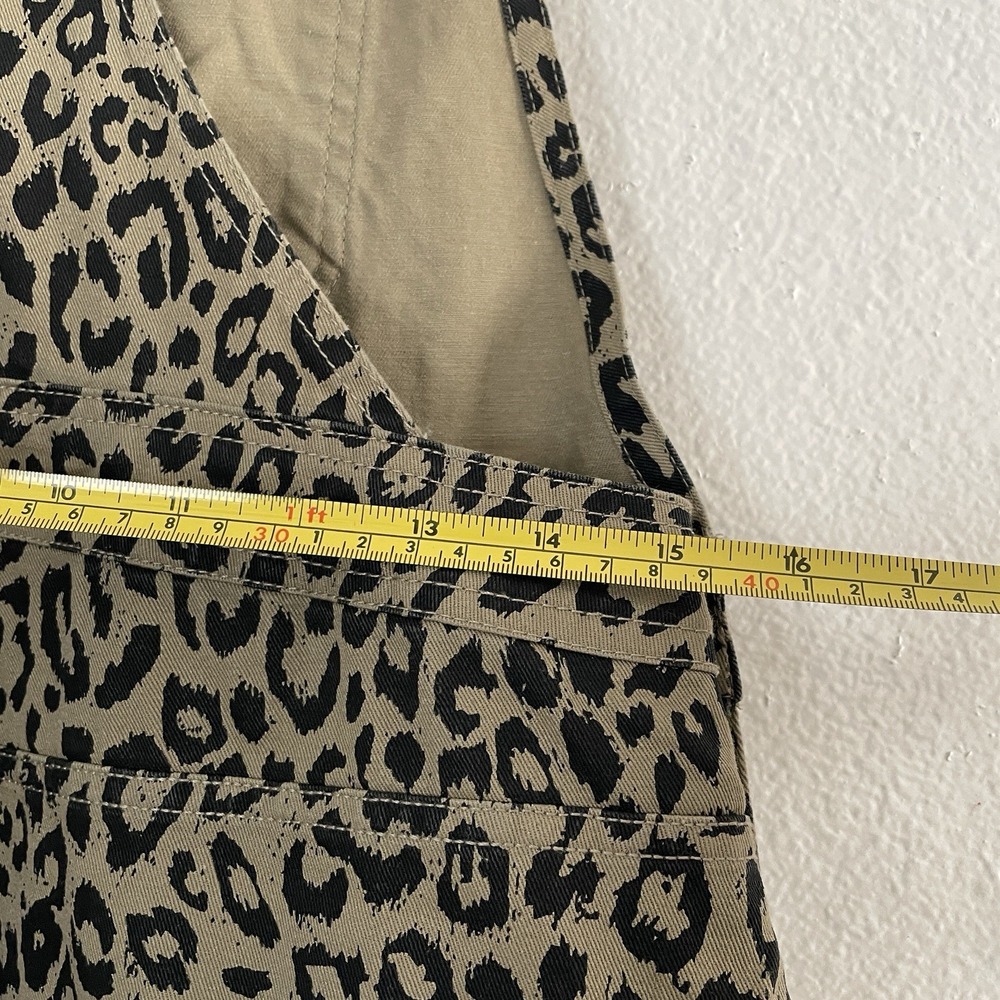Obey Casbah Leopard Print Dungarees Overalls - Khaki Leopard Size 29 - Picture 4 of 6